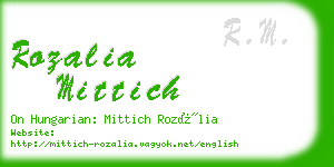 rozalia mittich business card